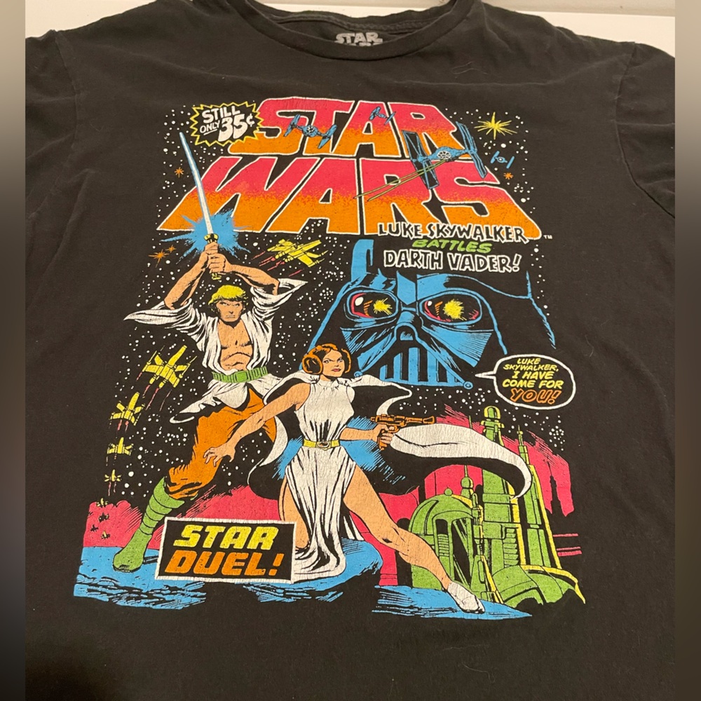 MAD Engine Star Wars Duel Graphic Tee T-Shirt Size Men's Large 42